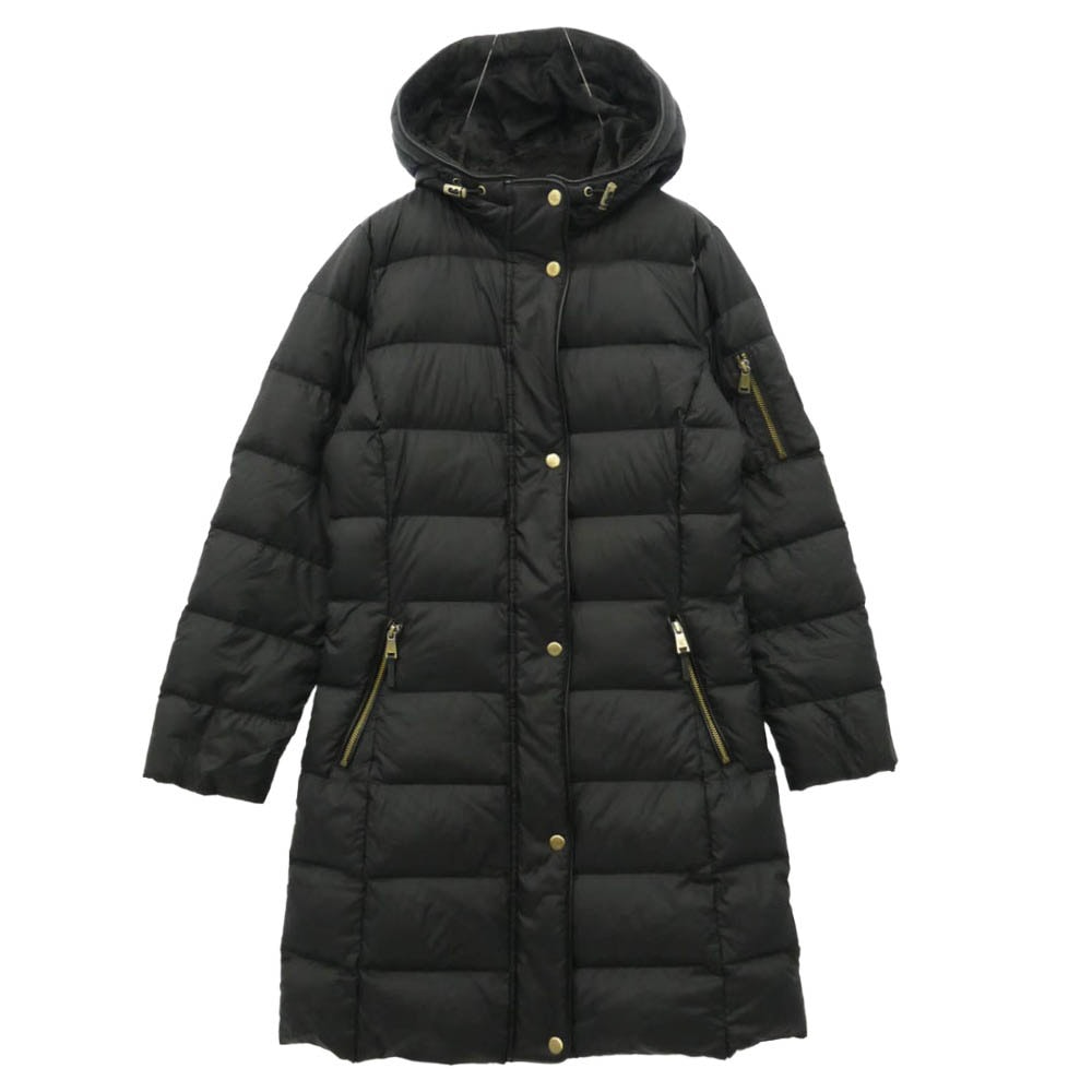 RALPH LAUREN ラルフローレン 297965059002 LAUREN RALPH LAUREN 裏地 スカーフ柄 ダウンコート ブラック系 XXS【中古】