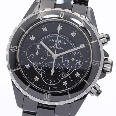 シャネル J12 黒セラミック H2419 メンズ 【中古】