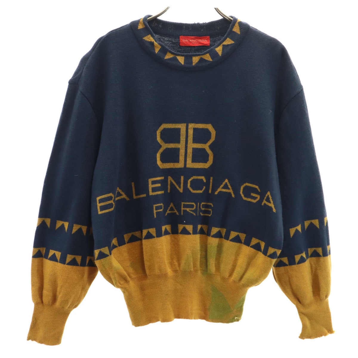 傷や汚れあり】BALENCIAGA バレンシアガ 90s ウール100