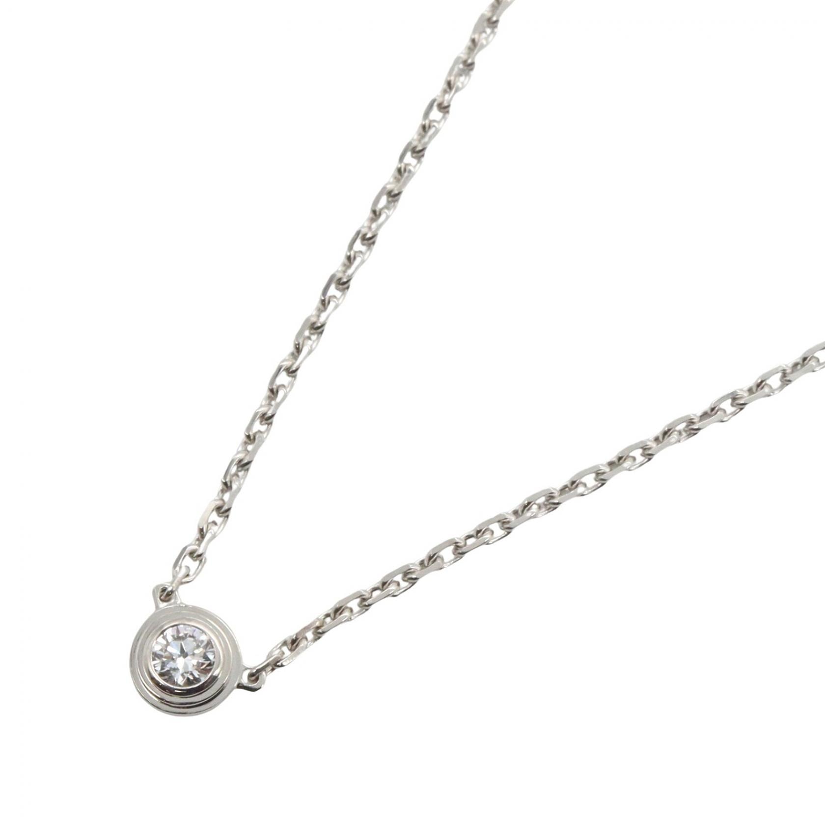 カルティエ CARTIER ダムール ネックレス ミニ ネックレス ジュエリー K18WG(ホワイトゴールド) ダイヤモンド レディース シルバー系 / クリア系 B7224515 【中古】