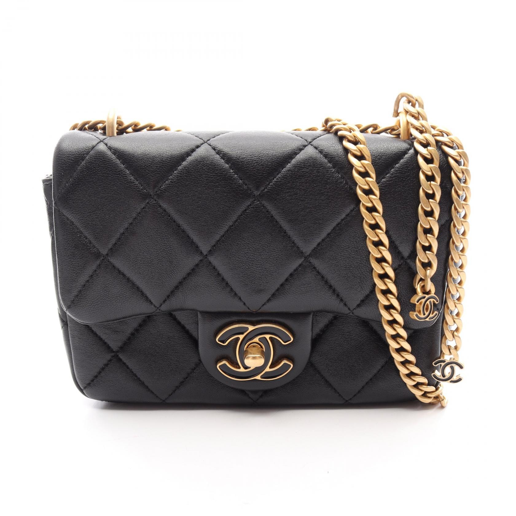 シャネル CHANEL マトラッセ ショルダーバッグ バッグ ラムスキン(羊革) レディース ブラック系 AS3113 【中古】