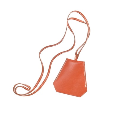 【中古】エルメス HERMES □C刻印 レザー クロシェット オレンジブラウン【ユニセックス】