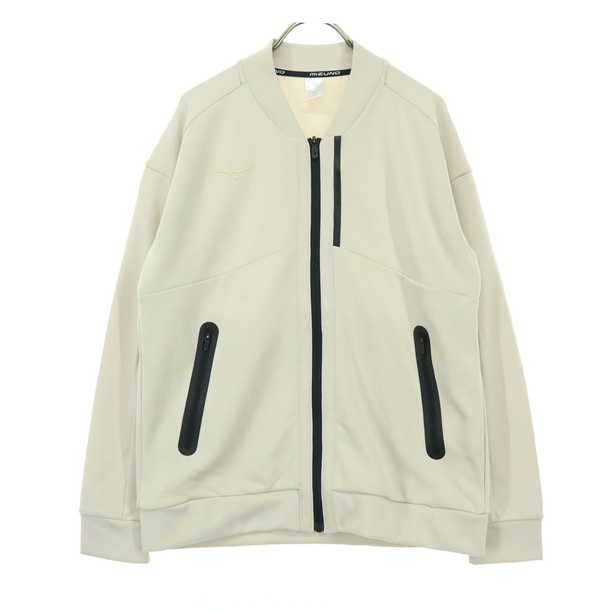 Mizuno ミズノ ワンポイントロゴ トラックジャケット L ライトグレー
