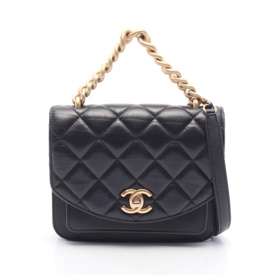 シャネル CHANEL マトラッセ ショルダーバッグ バッグ ラムスキン(羊革) レディース ブラック系 AS0785 【中古】