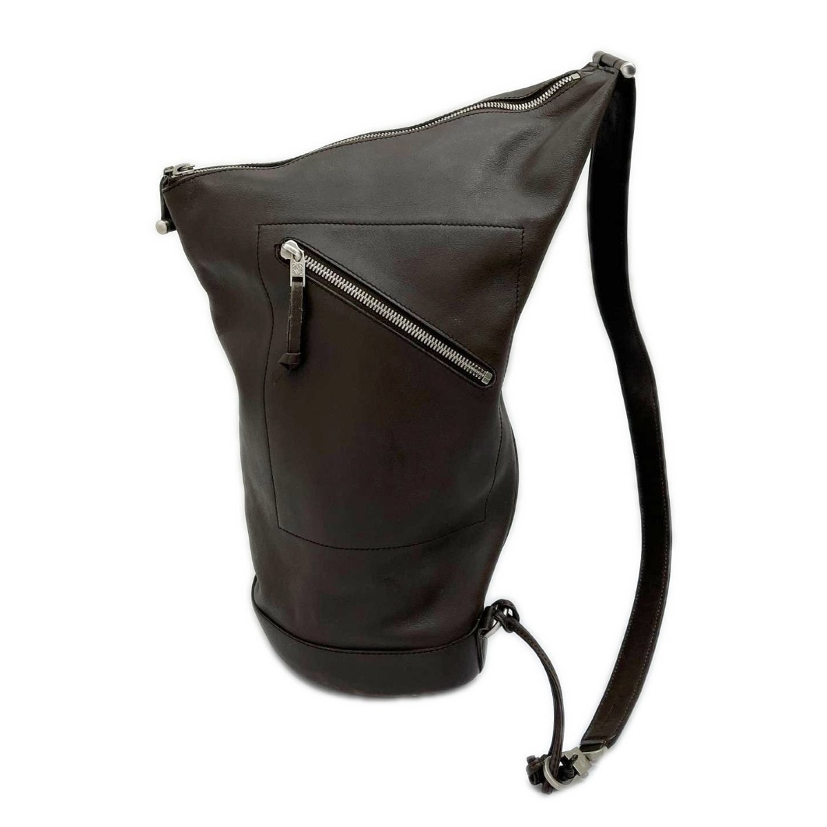 LOEWE ロエベ ボディーバッグ アントン レザー ポーチ付 キズ・スレ有  ブラウン