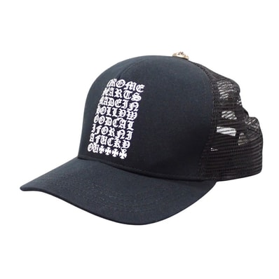 クロムハーツ CHROME HEARTS トラッカーキャップ 2238-304-3401 キャップ コットン ポリエステル ブラック シルバー金具 メンズ【中古】【ABランク】