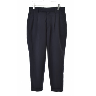 COMOLI Wool 2Tuck Pants "Navy"