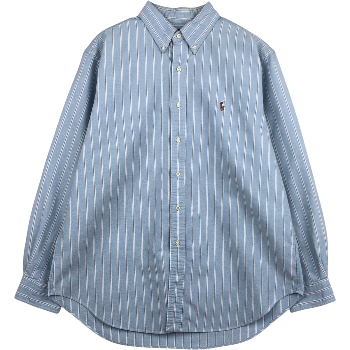 古着 ラルフローレン Ralph Lauren CLASSIC FIT クラシックフィット 長袖 ボタンダウンストライプシャツ メンズXL相当/eaa628736