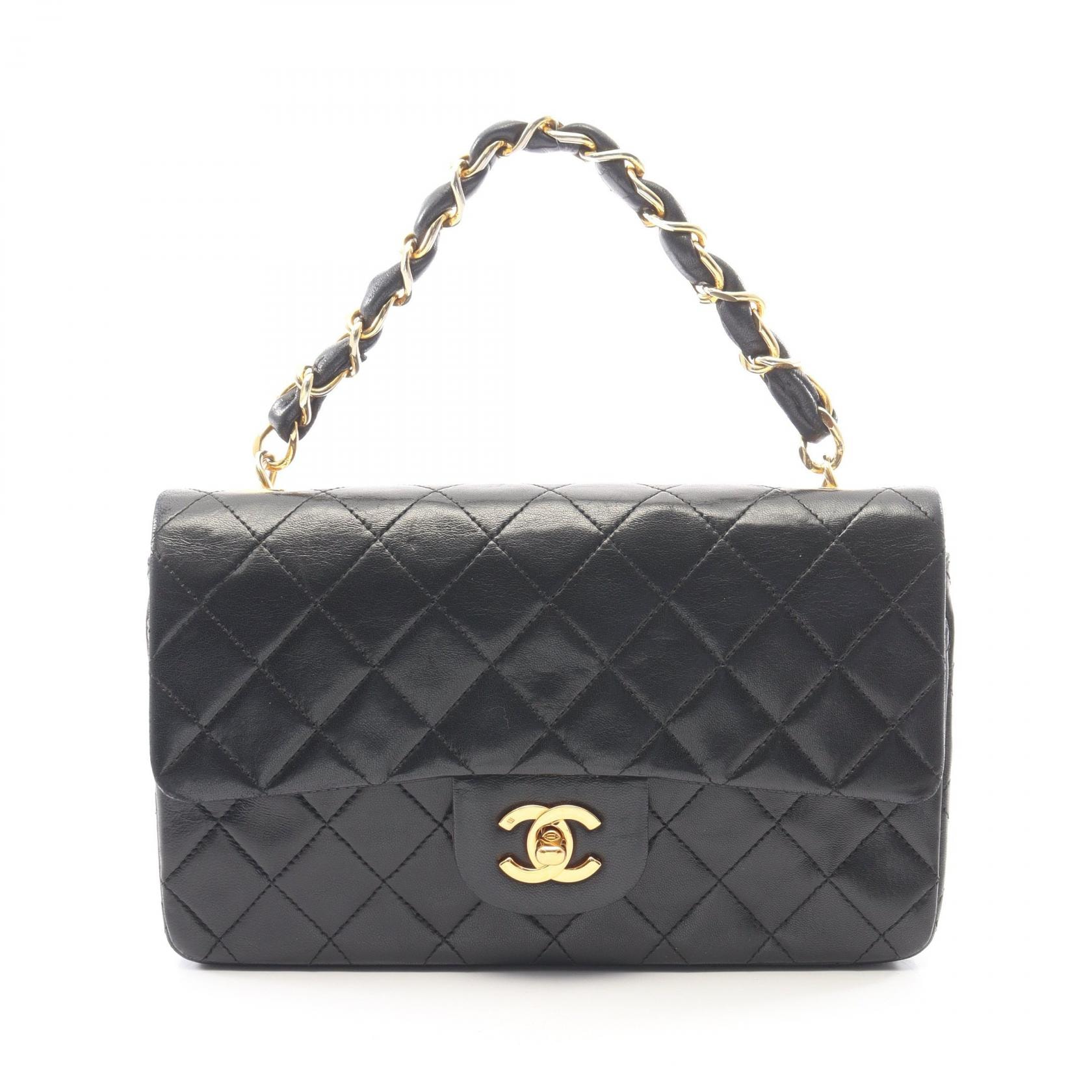 シャネル CHANEL マトラッセ ハンドバッグ バッグ ラムスキン(羊革) レディース ブラック系 【中古】