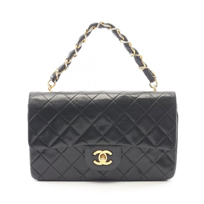 シャネル CHANEL マトラッセ ハンドバッグ バッグ ラムスキン(羊革) レディース ブラック系 【中古】