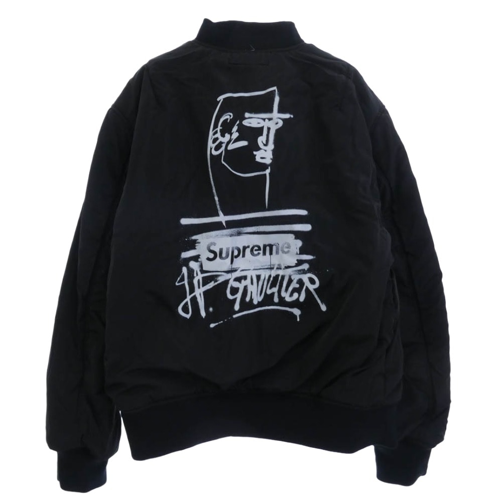 Supreme シュプリーム ジャケット 19SS Reversible Backpack MA-1 リバーシブル バックパック ブルゾン ジャケット シルバー系 ブラック系 L【極上美品】【中古】