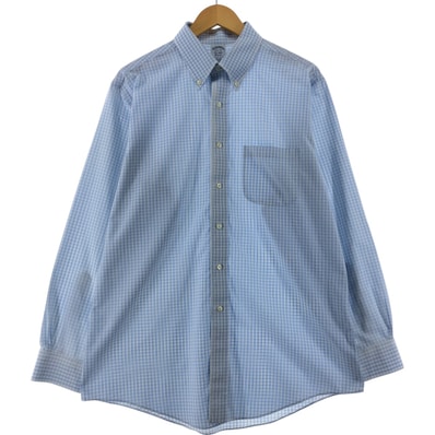 古着 ブルックスブラザーズ Brooks Brothers Est.1818 長袖 ボタンダウンチェックシャツ メンズL相当/eaa532631