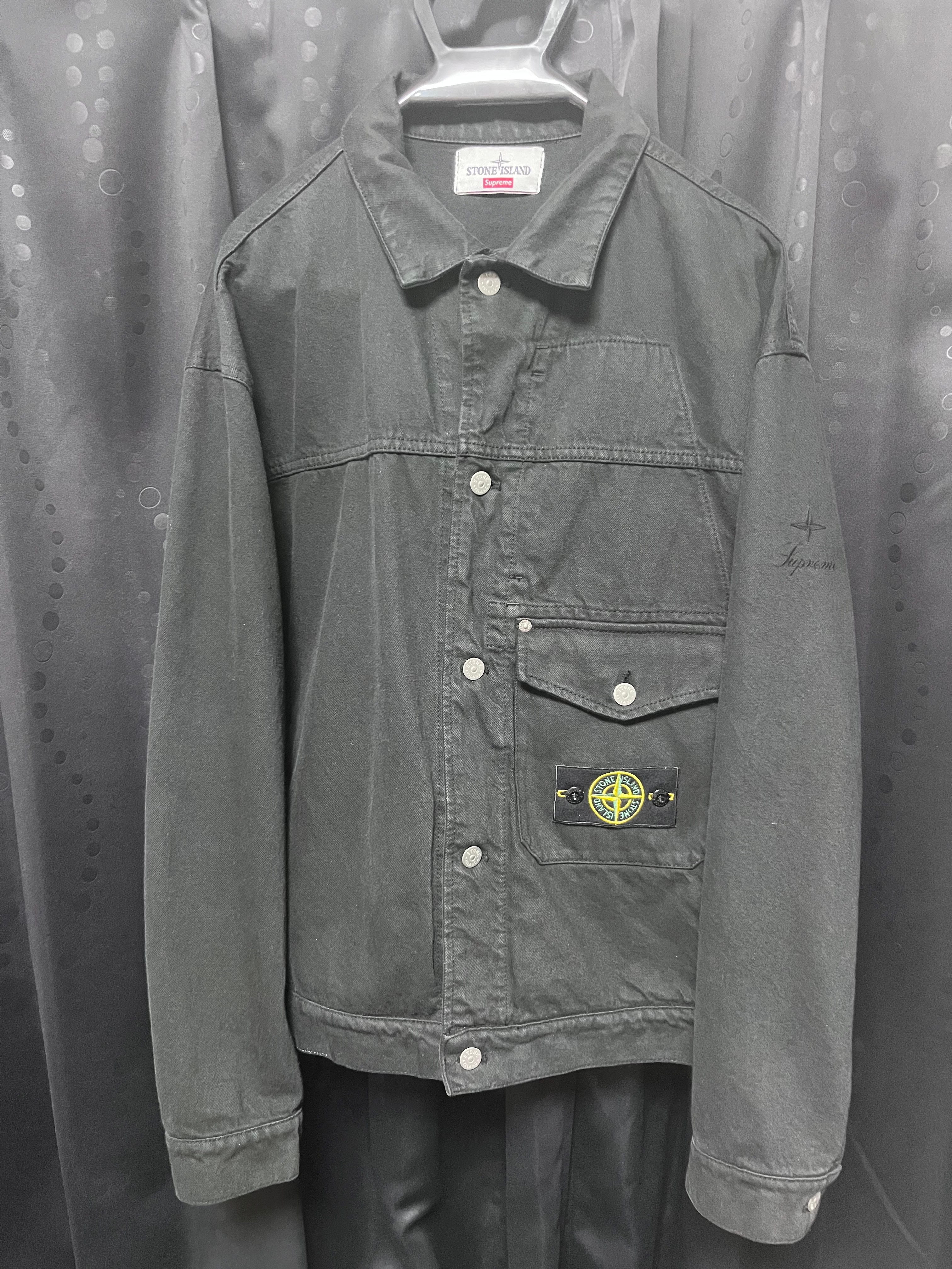 Supreme / Stone Island Denim Trucker Jacket "Black"