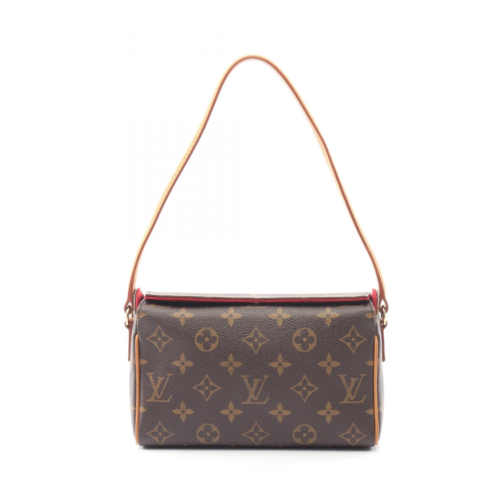 ルイ・ヴィトン LOUIS VUITTON レシタル モノグラム ハンドバッグ バッグ PVCコーティングキャンバス レザー モノグラム レディース ブラウン系 M51900 【中古】