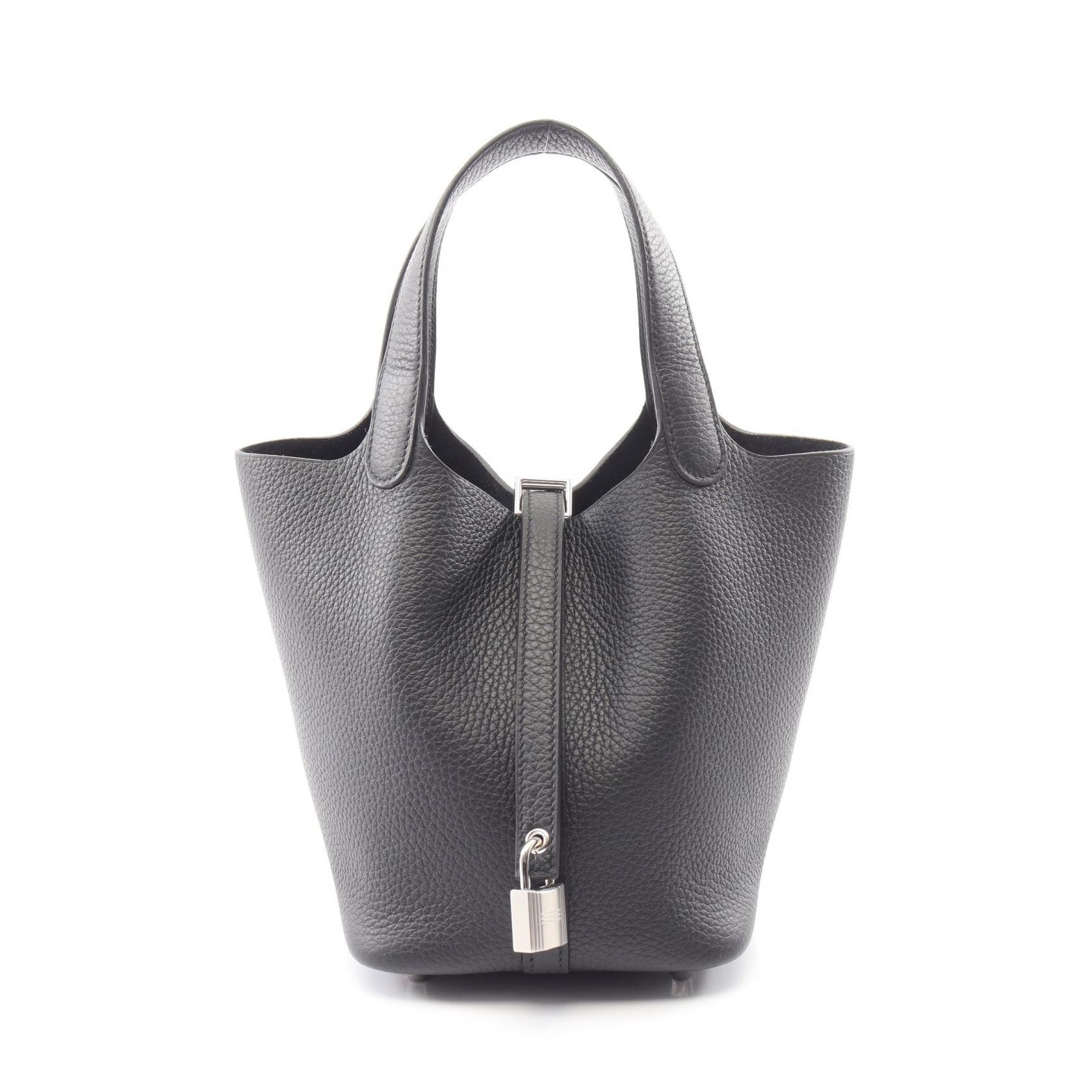 エルメス HERMES ピコタンロックPM ハンドバッグ バッグ レザー トリヨンクレマンス トリヨンクレマンス K刻印(2025年製造) レディース ブラック系 056289CK 【中古】