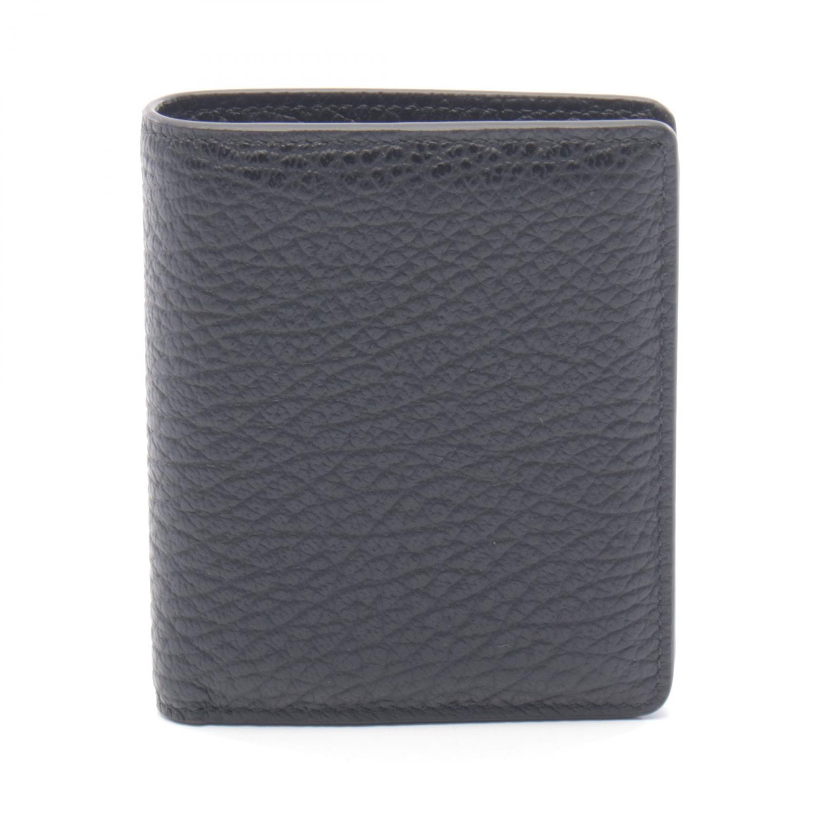 メゾン マルジェラ Maison Margiela バイフォールド 二つ折り財布 財布 レザー メンズ レディース ブラック系 S56UI0140P4455T8013 【新品】