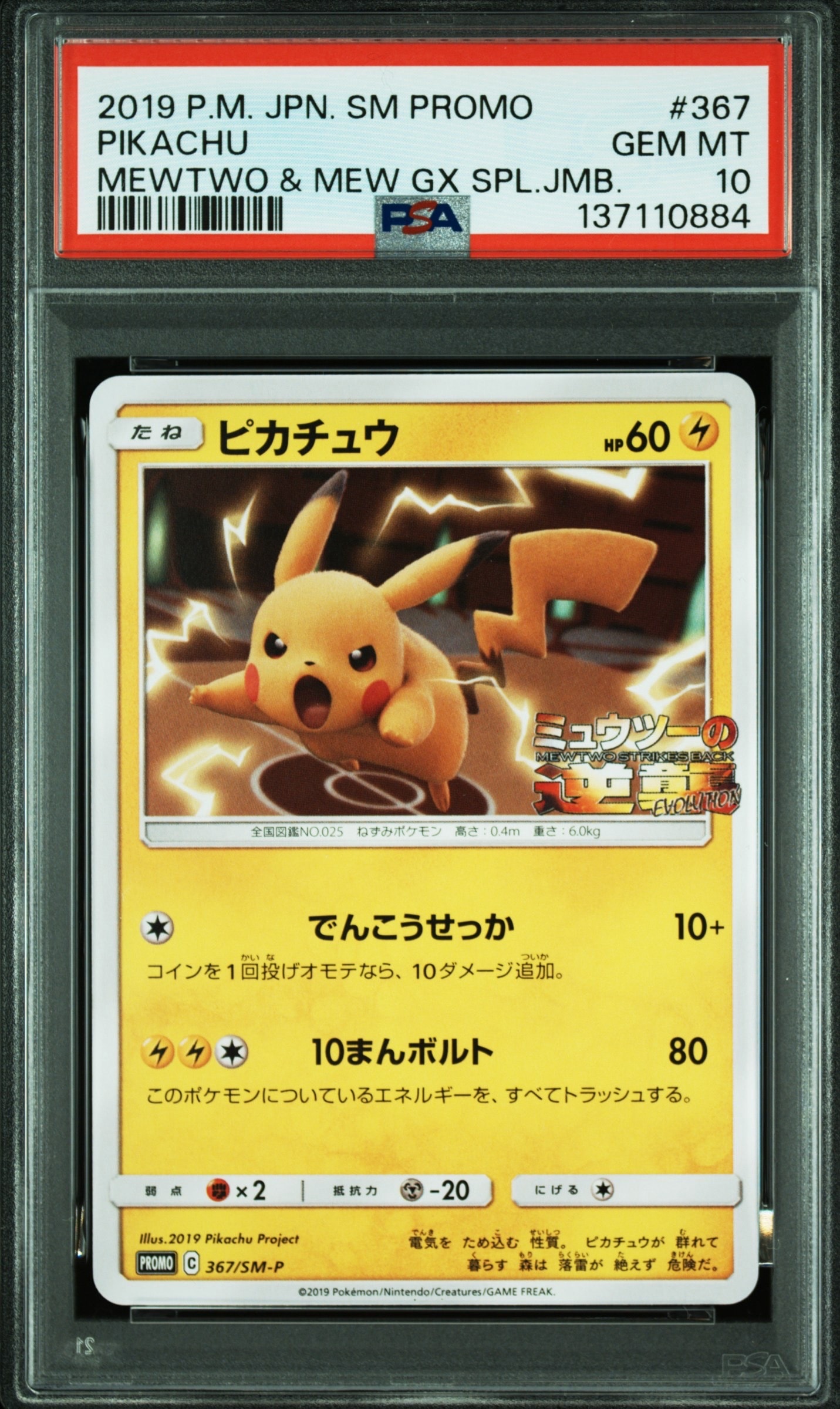 ピカチュウ P [SM-P 367](プロモーションカード「スペシャルジャンボカードパック ミュウツー&ミュウGX」)