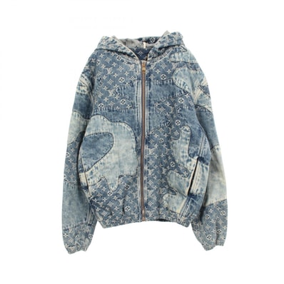 ルイ・ヴィトン LOUIS VUITTON LOUIS VUITTON × NIGO モノグラム パッチワーク フード付き デニムジャケット 衣料品 アウター コットン メンズ ブルー系 RM221M UZD HMA16E 【中古】