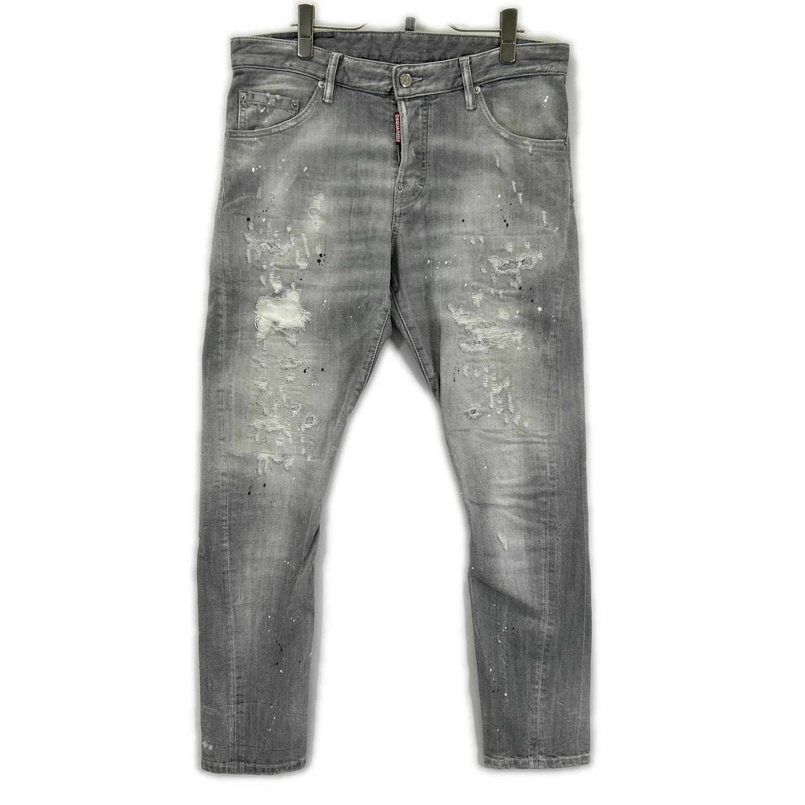 ディースクエアード S74LB1245 ブラック SEXY TWIST JEAN/セクシーツイストジーン ボタンフライデニムパンツ 50