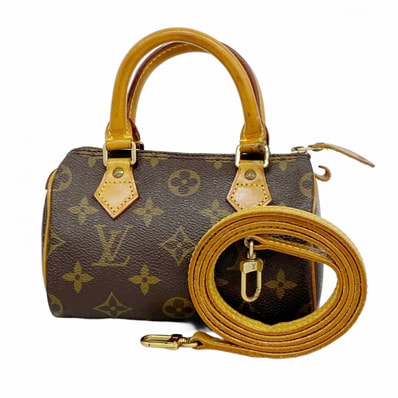 【6dc3134-k】ルイヴィトン ハンドバッグ モノグラム ミニスピーディ M41534 ブラウン 2wayバッグ【中古】レディース