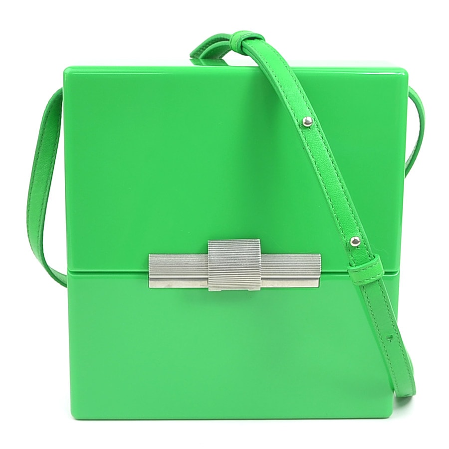 ボッテガヴェネタ BOTTEGAVENETA ショルダーバッグ デイジー アクリル/レザー グリーン レディース【中古】 h31495a