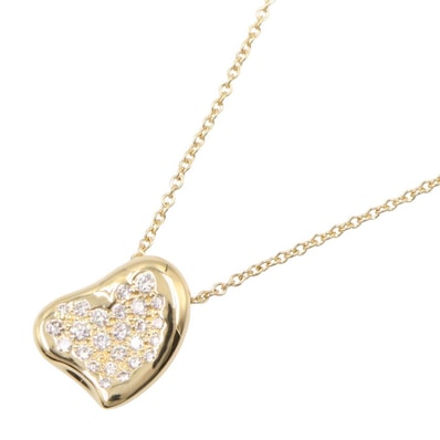 ティファニー TIFFANY&CO フルハート ダイヤ ネックレス ネックレス ジュエリー K18(イエローゴールド) ダイヤモンド レディース ゴールド系 / クリア系 【中古】