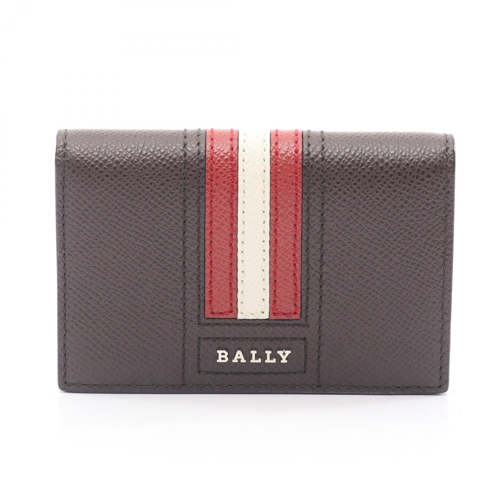 バリー BALLY トレインスポッティング カードケース アクセサリー レザー メンズ ブラウン系 / レッド系 / ホワイト系 【中古】