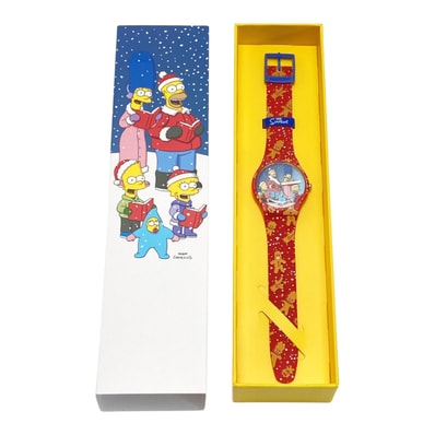 ☆☆SWATCH スウォッチ ザ・シンプソンズ コラボモデル ワンダアス・ウインター・ワンダーランド SUOZ361 クォーツ 腕時計 箱有