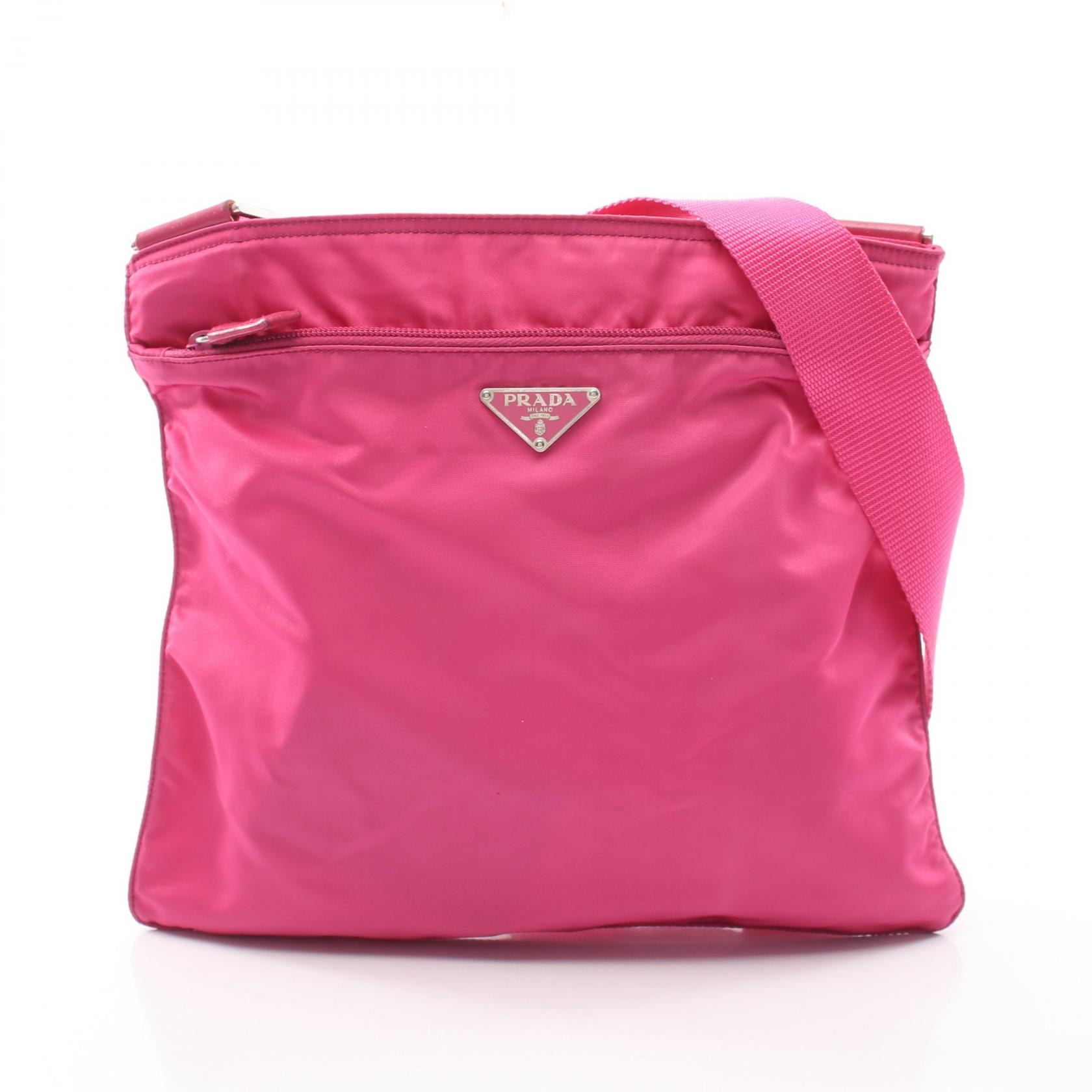 プラダ PRADA VELA SPORT ショルダーバッグ バッグ ナイロン レザー レディース ピンク系 BT175Z 【中古】