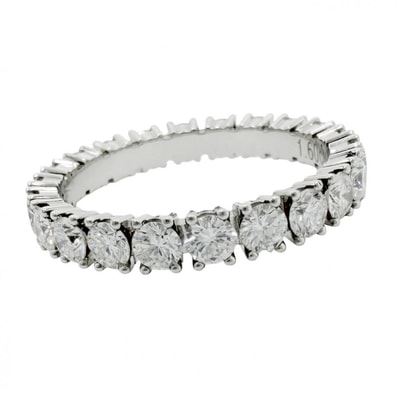 CARTIER カルティエ 指輪 フルエタニティ デスティネ リング ジュエリー アクセサリー パヴェ 52サイズ Pt950プラチナ ダイヤモンド 約11.5号 レディース 約3.4g 美品【中古品】