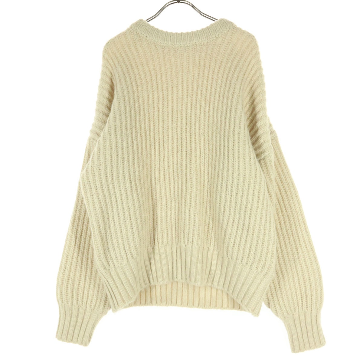 美品 Mila Owen ミラオーウェン ウール混 モヘヤ混 長袖 ニット 1 ホワイト系 09WN0225006