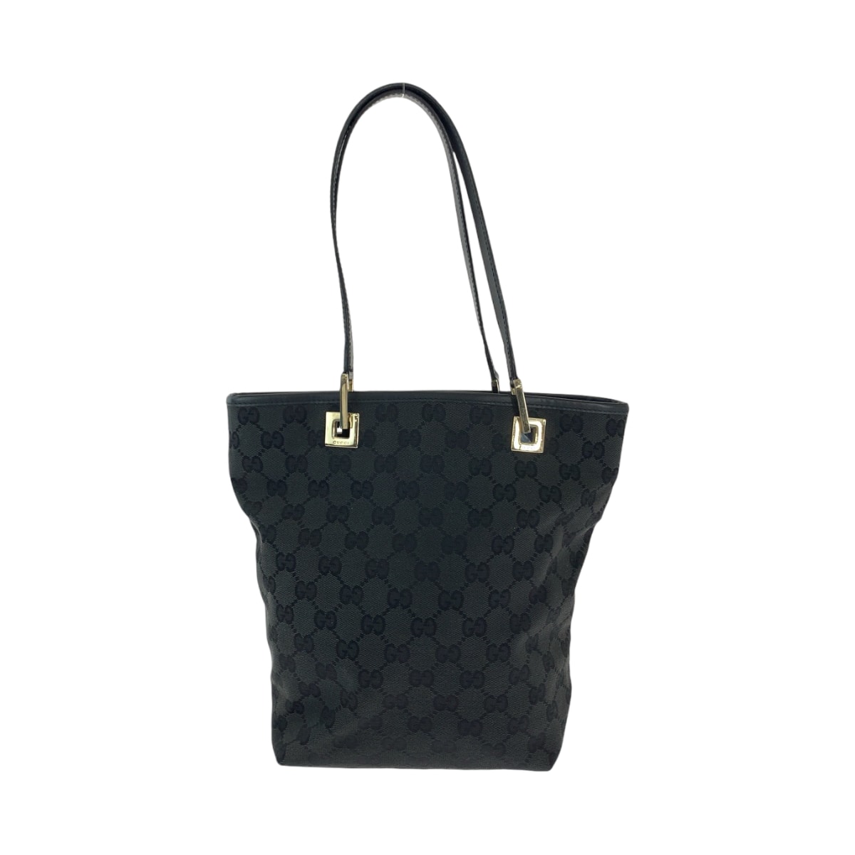 美品 GUCCI グッチ ブラック ゴールド金具 GGキャンバス トートバッグ ショルダーバッグ 602978 【中古】