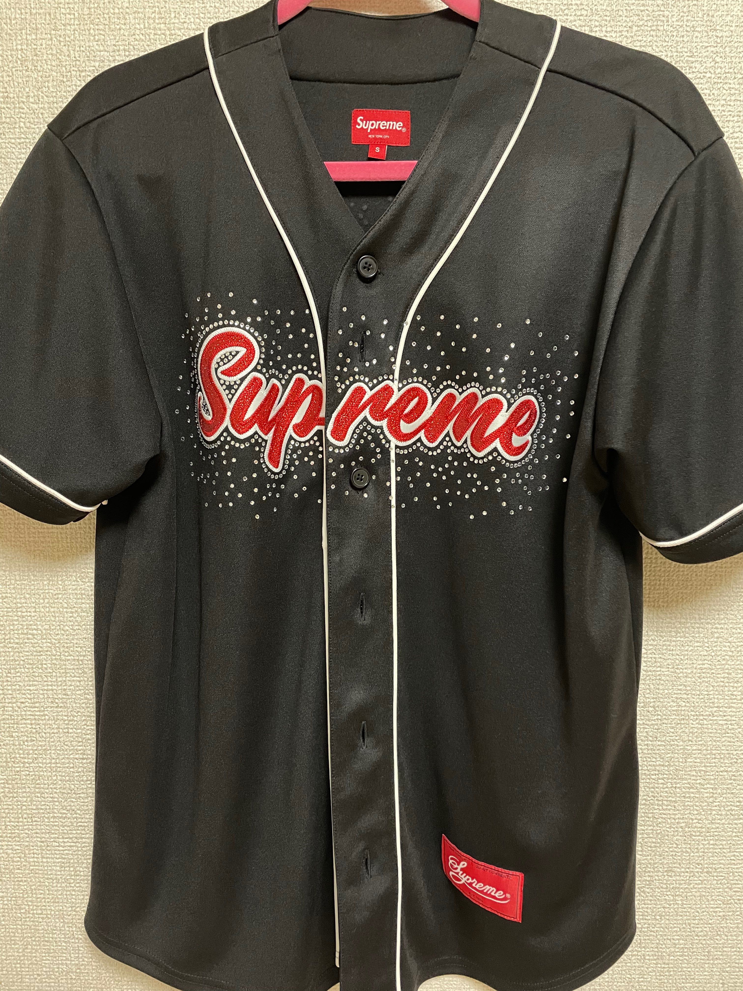 Supreme Rhinestone Baseball Jersey 