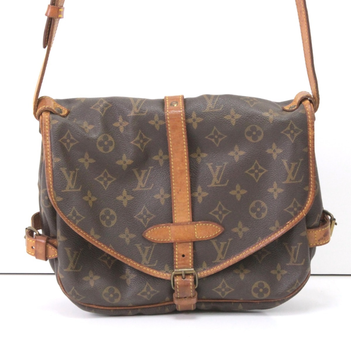 $$ LOUIS VUITTON ルイヴィトン モノグラム ソミュール30 ショルダーバッグ M42256