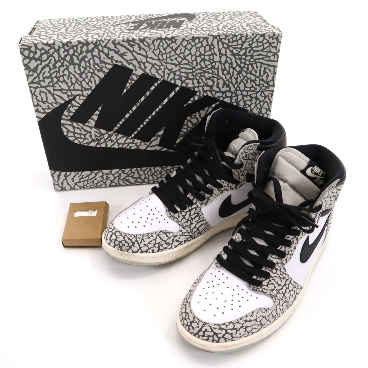 NIKE ナイキ エアジョーダン 1 レトロ ハイ OG エレファント柄 スニーカー 27.5 ホワイト DZ5485-052 AIR JORDAN 箱付き