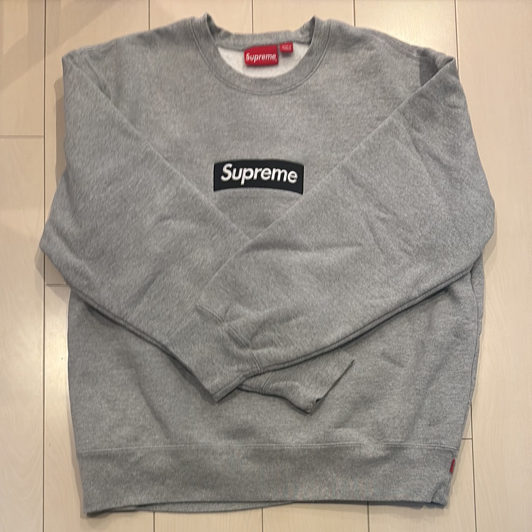 Supreme Box Logo Crewneck "Heather Grey" (22FW)