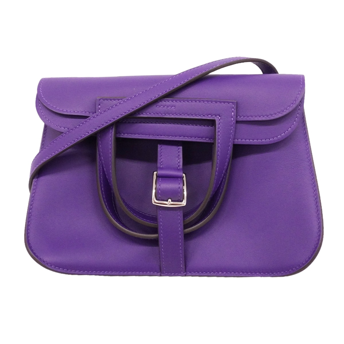 ★SALE【6hc2509】エルメス ハンドバッグ アルザンミニ スイフト パープル シルバー金具 G刻印 2wayバック【中古】レディース