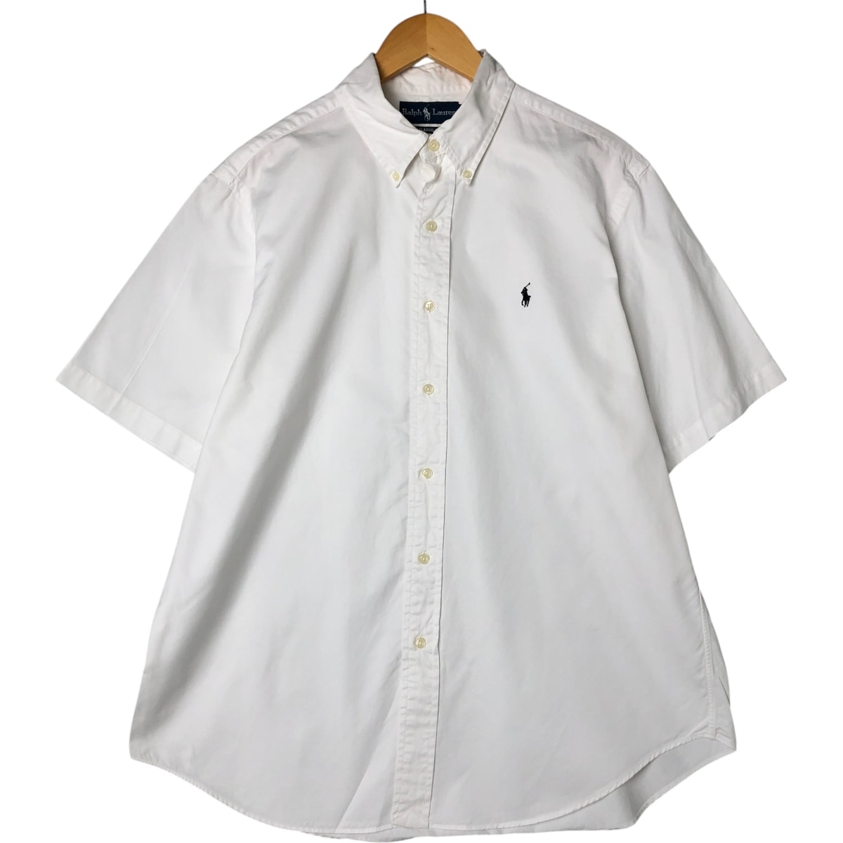 古着 ラルフローレン Ralph Lauren CLASSIC FIT 半袖 ボタンダウンシャツ メンズL相当/eaa557769