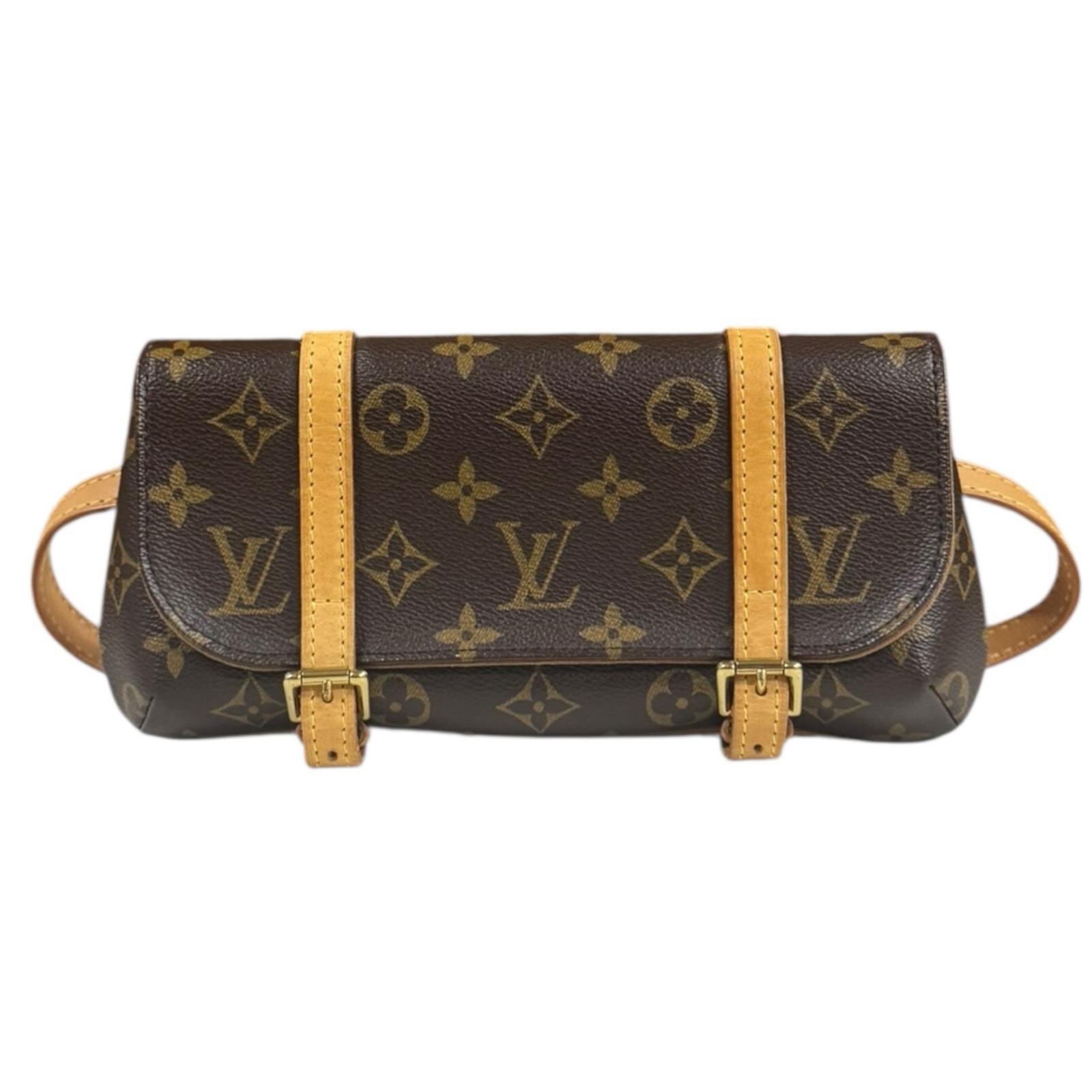 ルイヴィトン ポシェットマレル モノグラム ウエストバッグ モノグラムキャンバス M51159 ブラウン レディース LOUIS VUITTON 中古