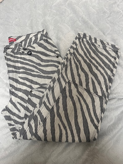 Supreme Double Knee Painter Pant "Zebra" (24SS)