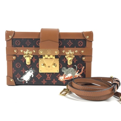 ルイヴィトン LOUIS VUITTON プティット・マルNM プティットマルNM M44407 モノグラムキャットグラム カバン クラッチバッグ 2WAYバッグ ショルダーバッグ モノグラムキャンバス ブラウン 美品