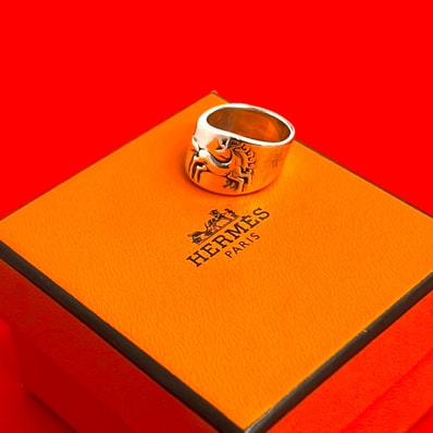 HERMES エルメス ギャロップリング シルバー925 リング・指輪 9号 シルバー
523-9
