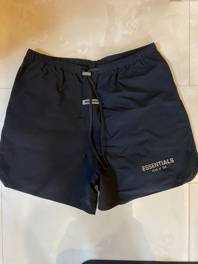 FEAR OF GOD ESSENTIALS Volley Shorts "Black Reflective"