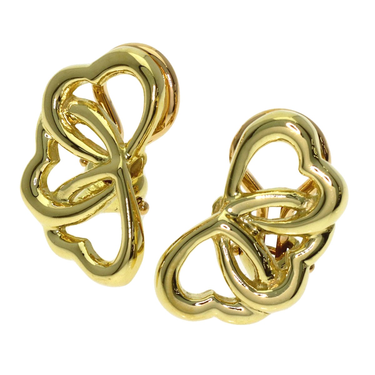 TIFFANY&Co. ティファニー トリプルハート イヤリング K18YG レディース [中古]