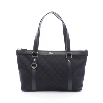 グッチ GUCCI アビー トートバッグ バッグ キャンバス レザー レディース ブラック系 141470 【中古】