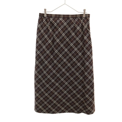 BURBERRY LONDON バーバリー ロンドン チェック柄 ロングスカート 15 ブラウン 三陽商会