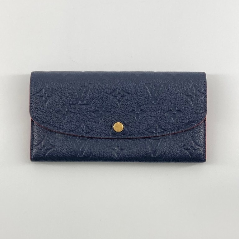 LOUIS VUITTON(ルイ・ヴィトン) ポルトフォイユエミリー モノグラムアンプラント M69417 長財布 ネイビー