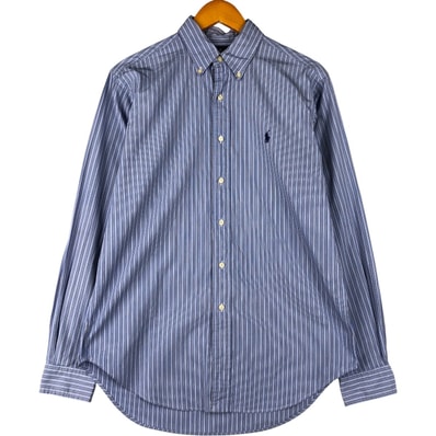 古着 ラルフローレン Ralph Lauren CLASSIC FIT 長袖 ボタンダウンストライプシャツ メンズM相当/eaa600197