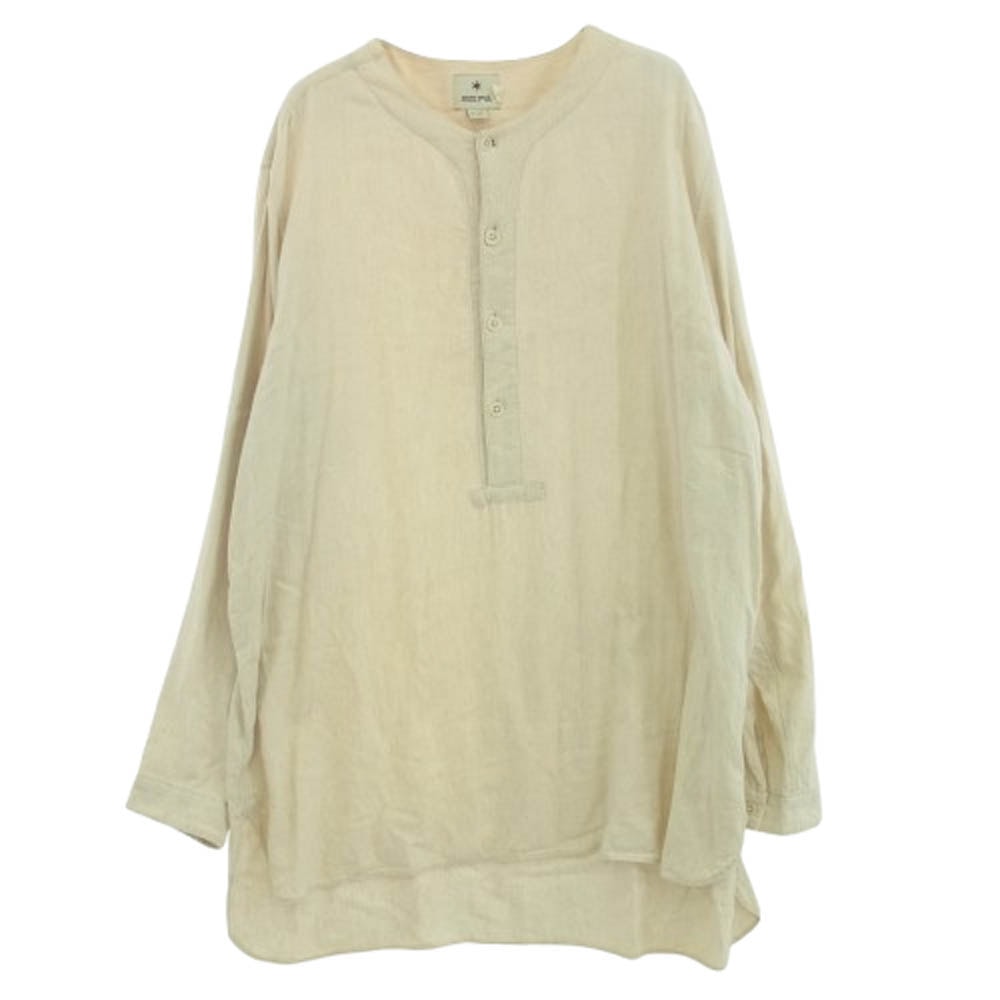 snowpeak スノーピーク 長袖シャツ SH-18AU005 バンドカラー 長袖 シャツ オフホワイト系 XXL【中古】