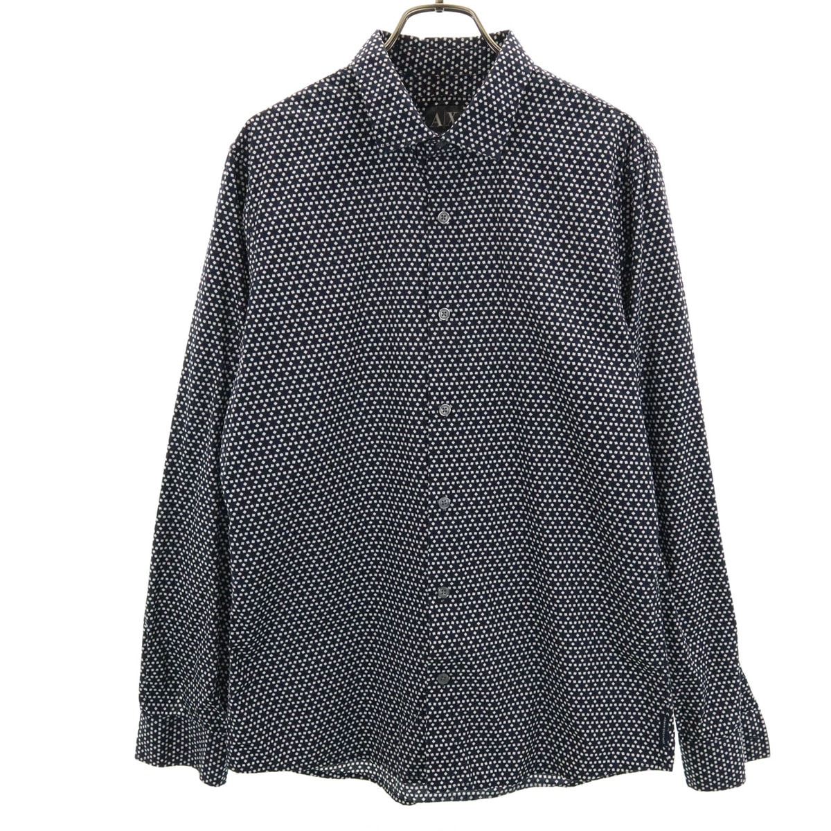 ARMANI EXCHANGE アルマーニエクスチェンジ 長袖 シャツ M ネイビー系